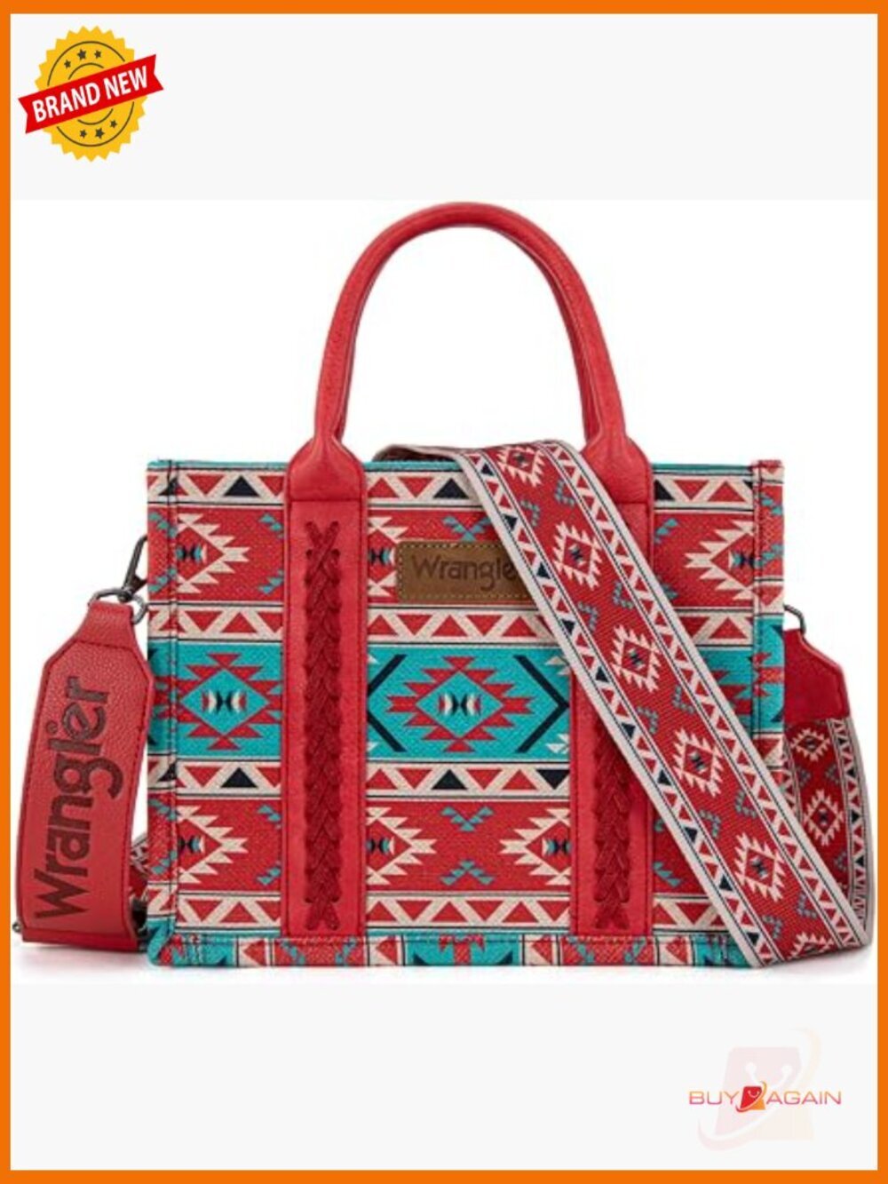 Boho Aztec Tote Bag Shoulder Purse with Guitar Strap